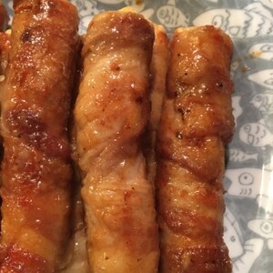 チーズがとろり☆チーズイン竹輪の肉巻き